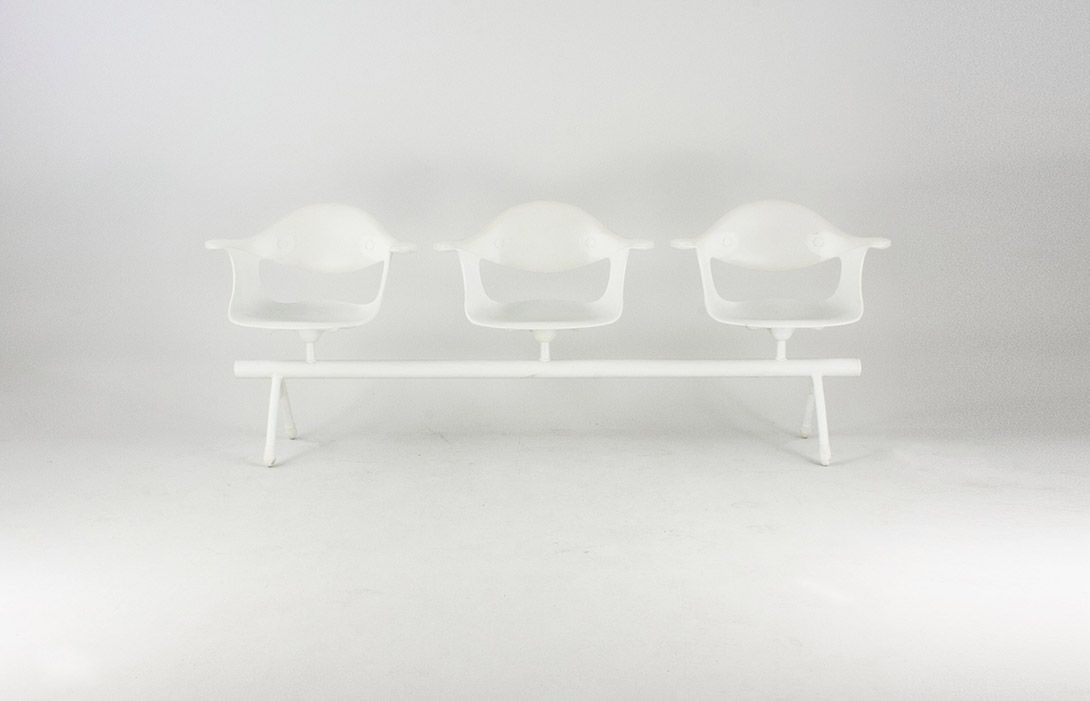 Foto White Three-Seater Driade Aleph Bench