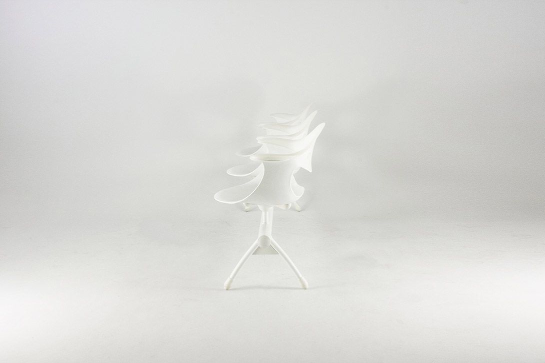 Foto White Three-Seater Driade Aleph Bench