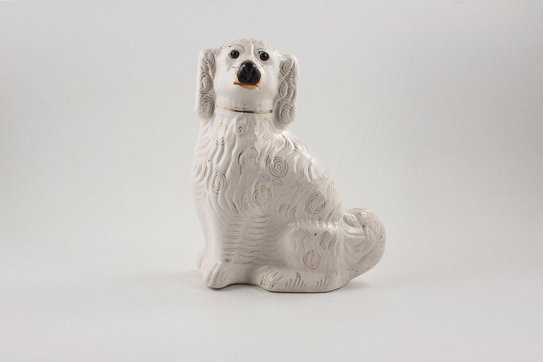Foto Porcelaine Poodle Sculpture Northern Germany 1930
