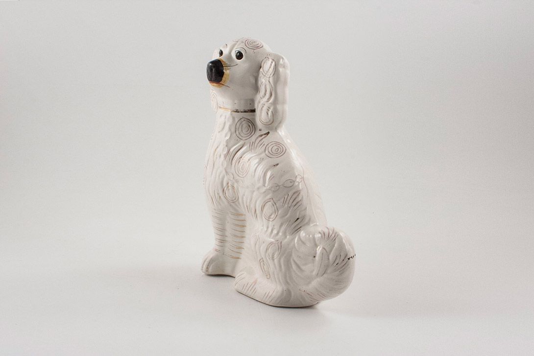 Foto Porcelaine Poodle Sculpture Northern Germany 1930