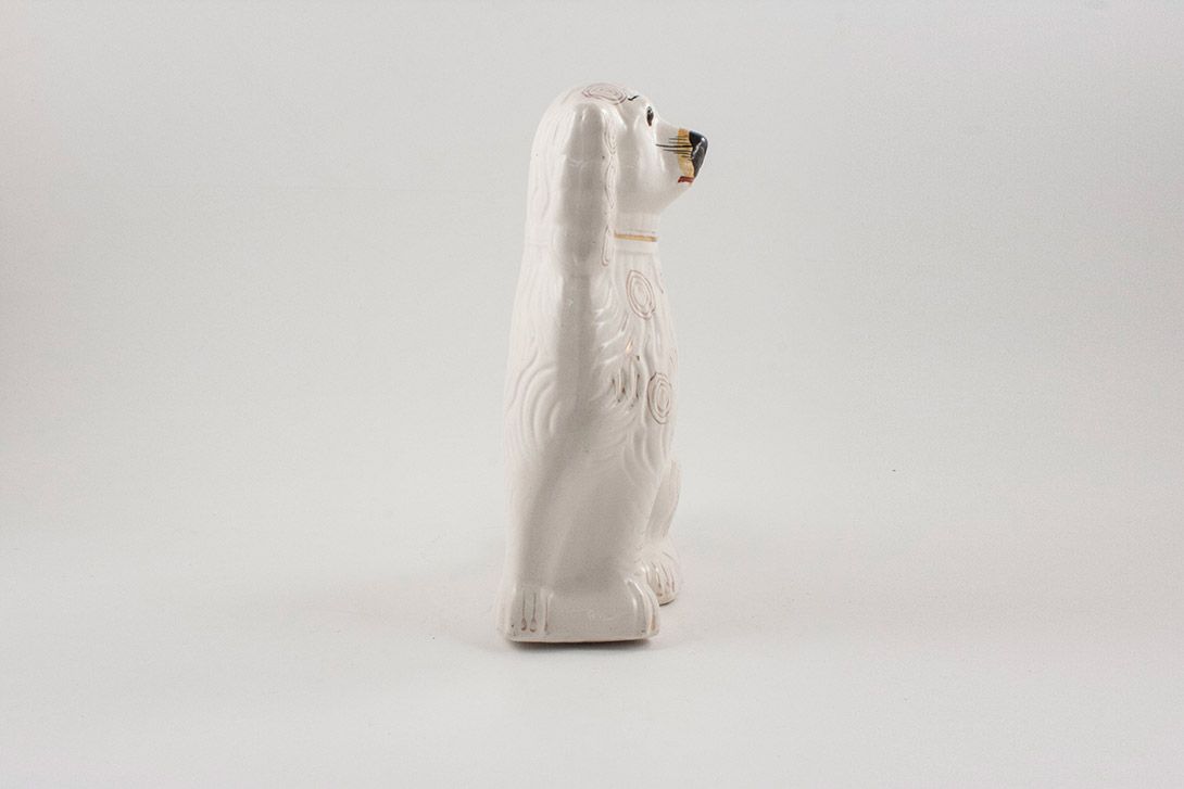 Foto Porcelaine Poodle Sculpture Northern Germany 1930