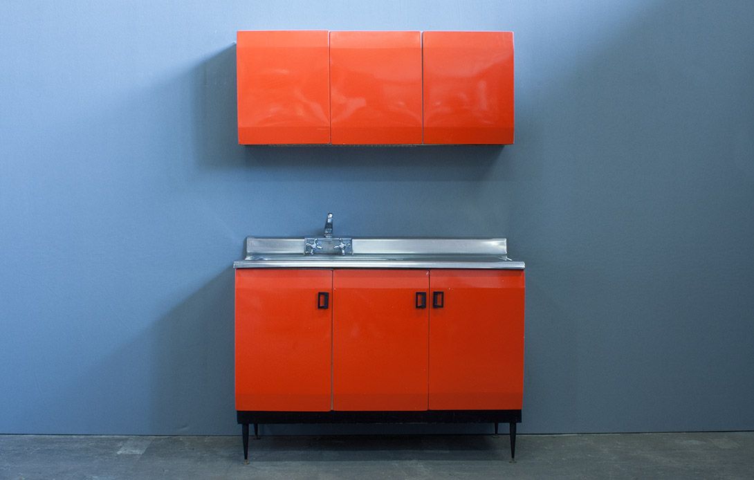 Foto Italian Metal Kitchen 1963 Left