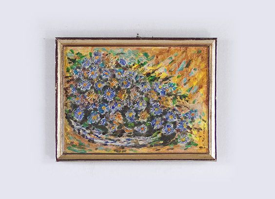 Foto Oil Painting Blue Flowers 1988 30&#215;40 12A1