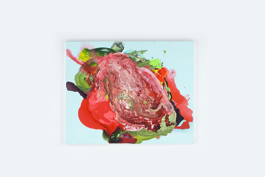 Foto Abstract Oil Painting Red h80x100 30C8