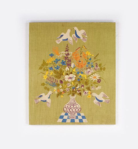 Foto Print on Canvas Birds Danish 1965 h88x75 28D7
