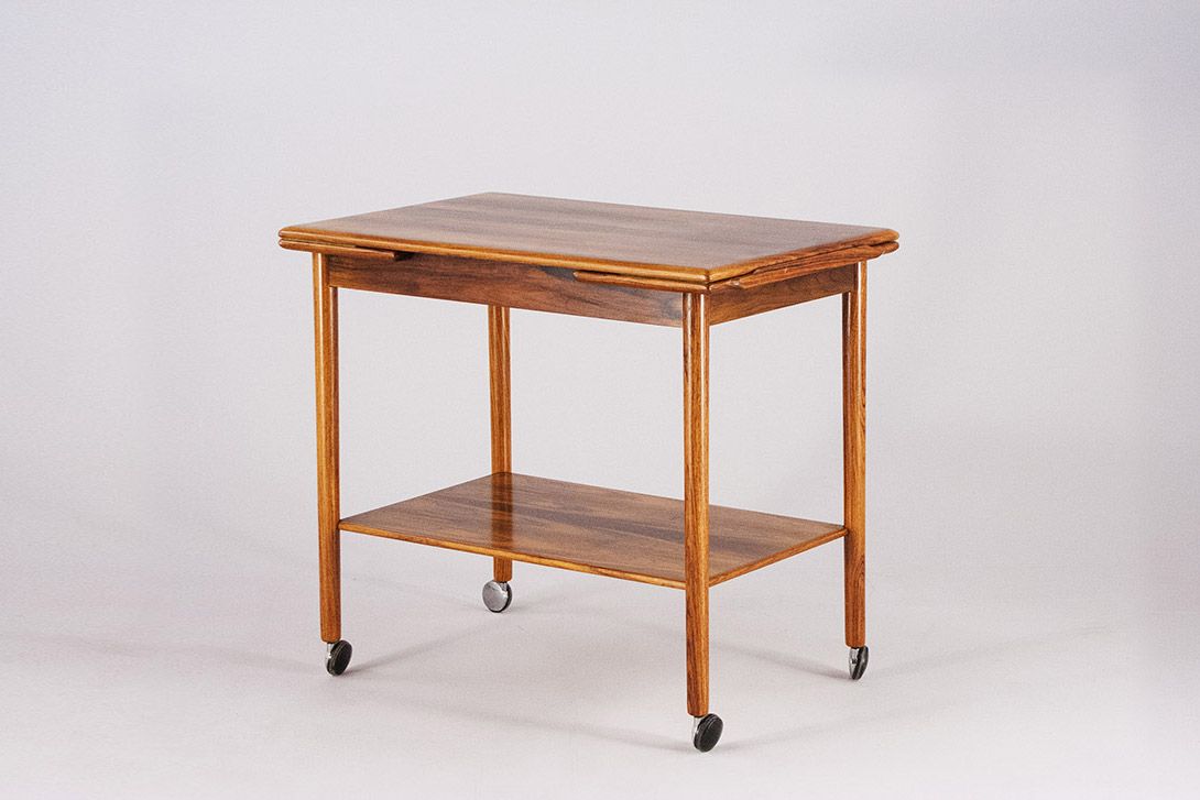 Foto Foldable Teak Serving Trolley h67x121x49