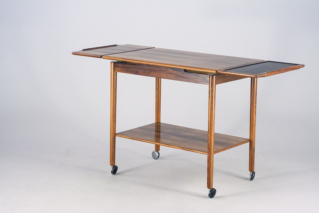 Foto Foldable Teak Serving Trolley h67x121x49