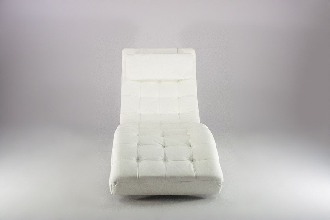 Foto White Wavy Lounger Bench 2000