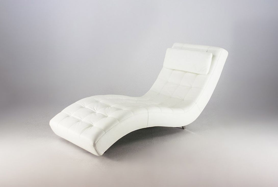 Foto White Wavy Lounger Bench 2000