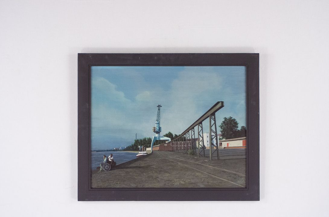 Foto Painting 1988 Behelf Hafen Mühlheim 56 x 72 cm 10D13