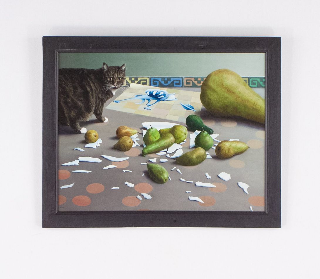 Foto Oil Painting Cat and Destroy 46, ​80 x 85 cm 11D13