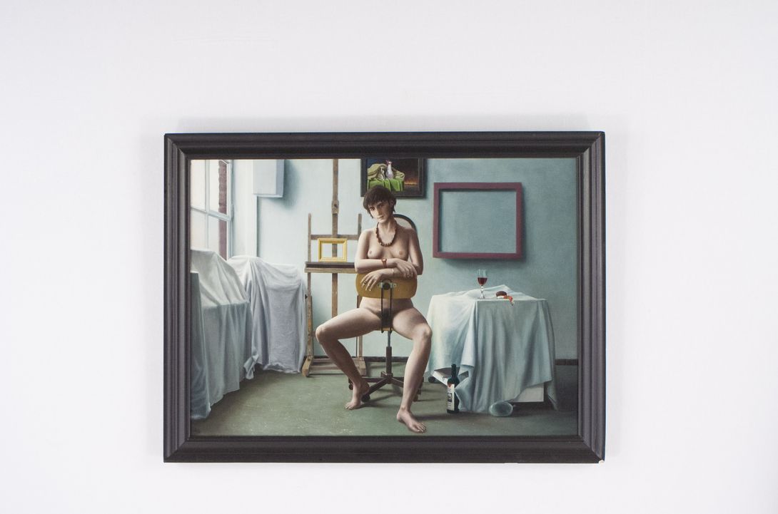 Foto Oil Painting 1995 Eva Verhüllt 65 x 90 cm 11D11