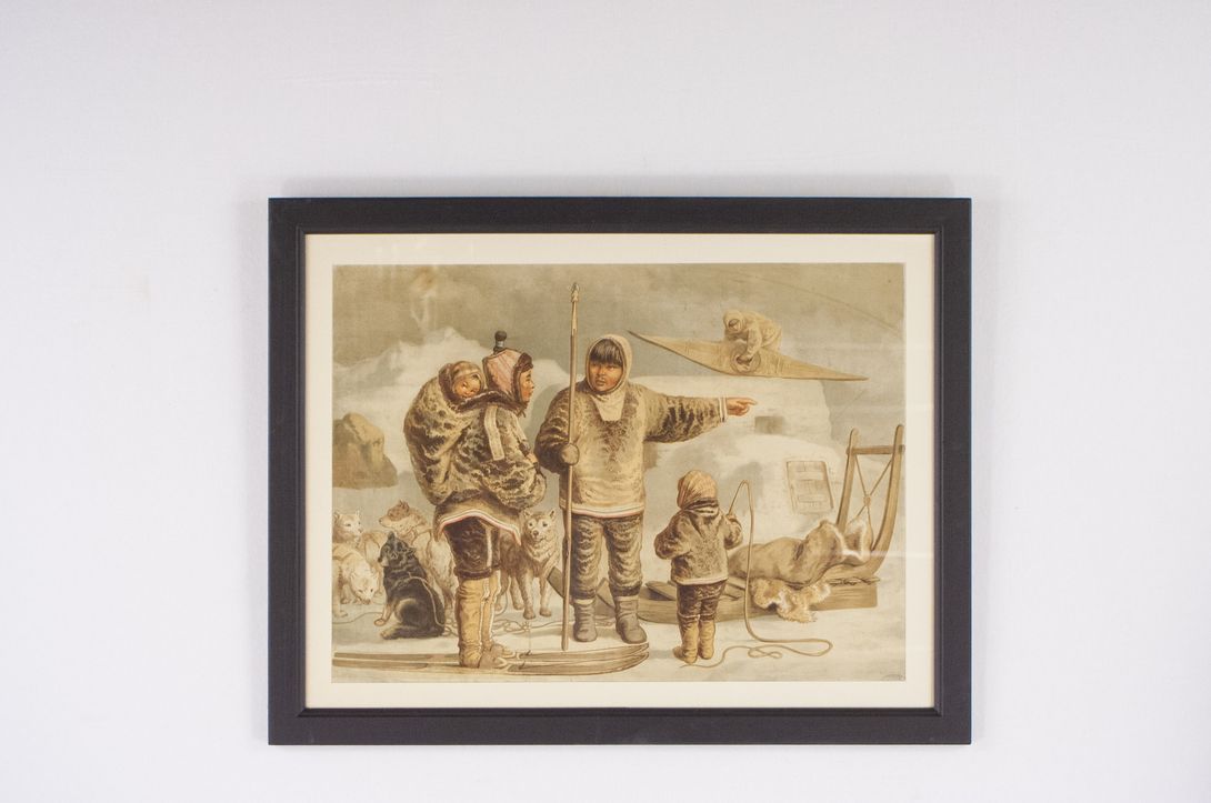 Foto Litho Wall Chart Eskimo Family 1925 h65x77 36D3