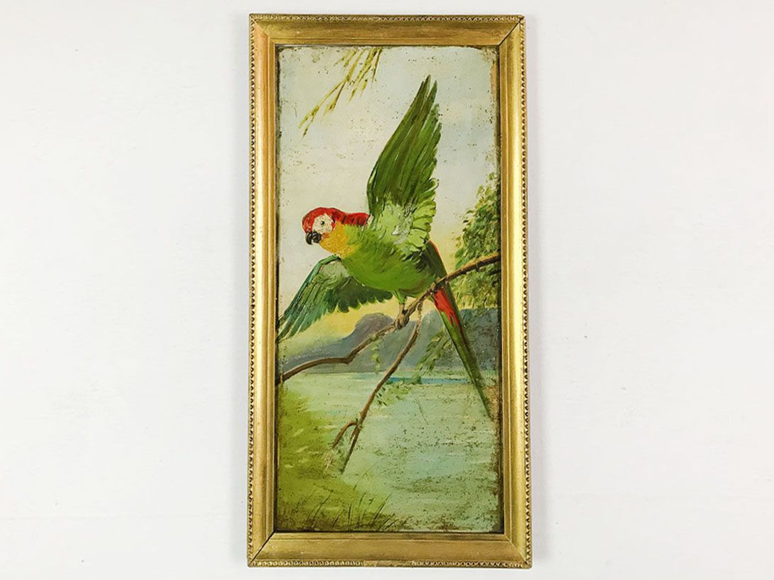 Foto Oil Painting Flying Parrot 1965 h55x33 24C14