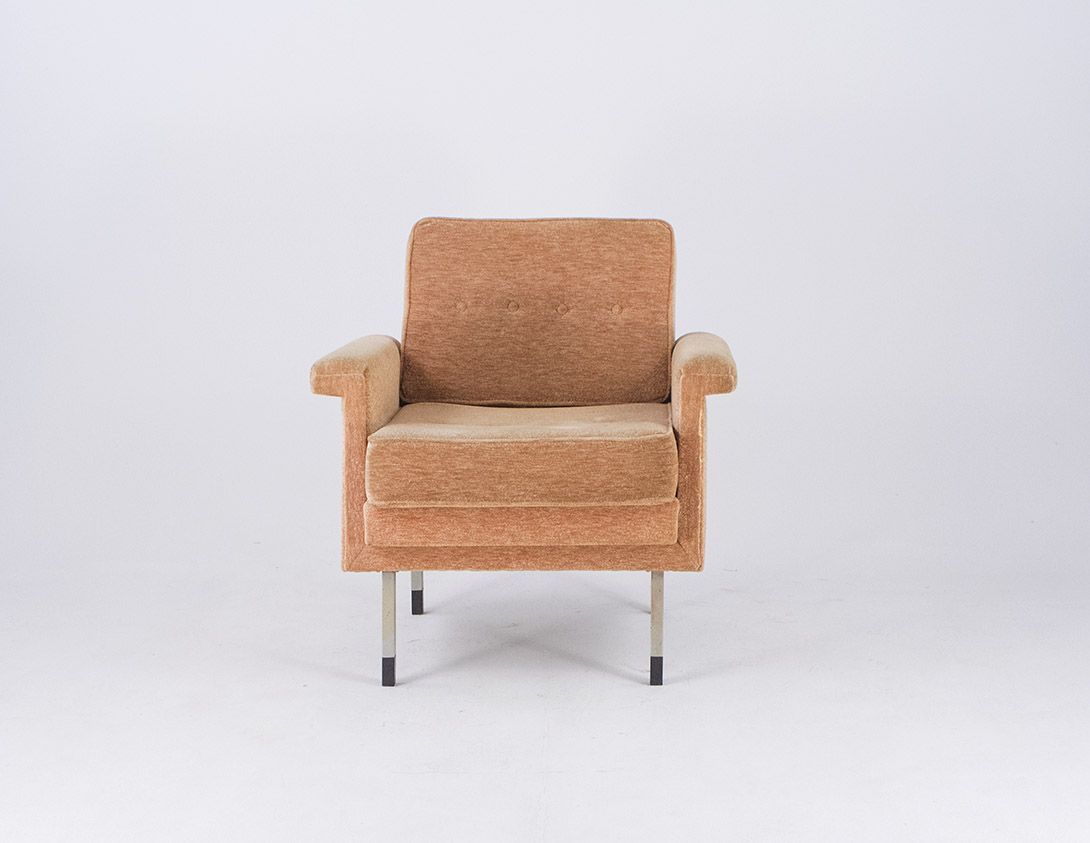 Foto Beige Velvet Modular George Nelson Sofa for Herman Miller