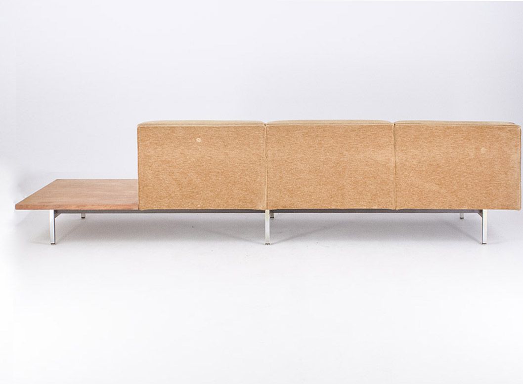 Foto Beige Velvet Modular George Nelson Sofa for Herman Miller