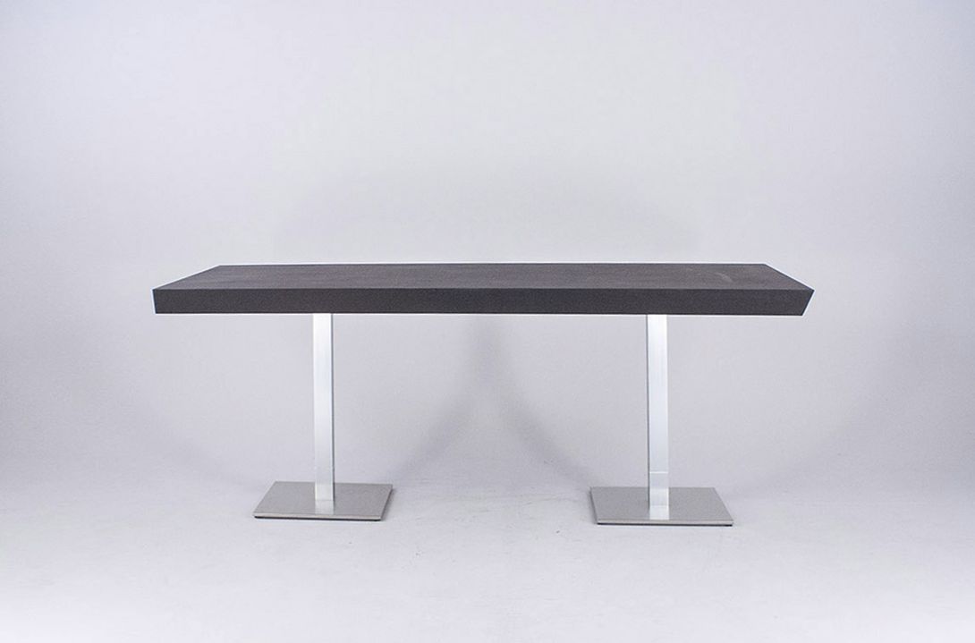 Foto Black Wooden MDF Table with Square Legs h75x90x200 *N