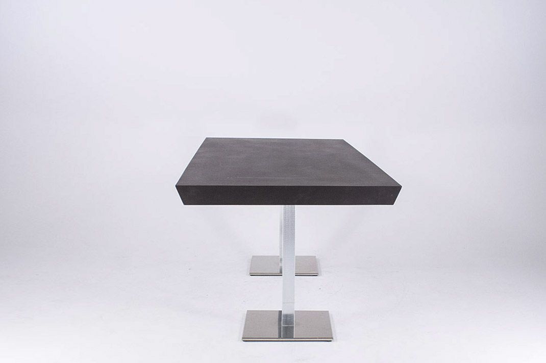 Foto Black Wooden MDF Table with Square Legs h75x90x200 *N