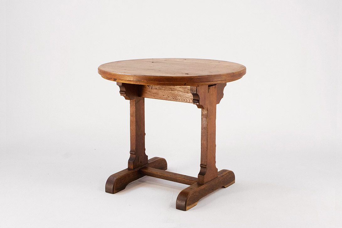 Foto Rustic Round Oak Table Allgäu 1870 h78x90