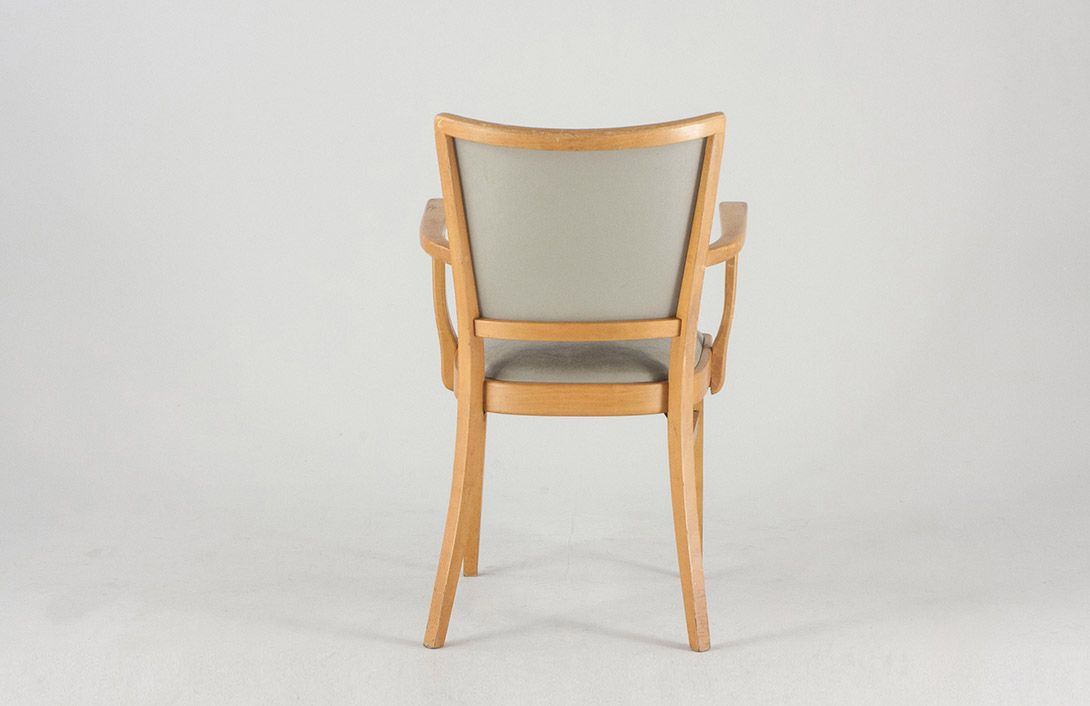 Foto Armchair with Grey Leather Seat