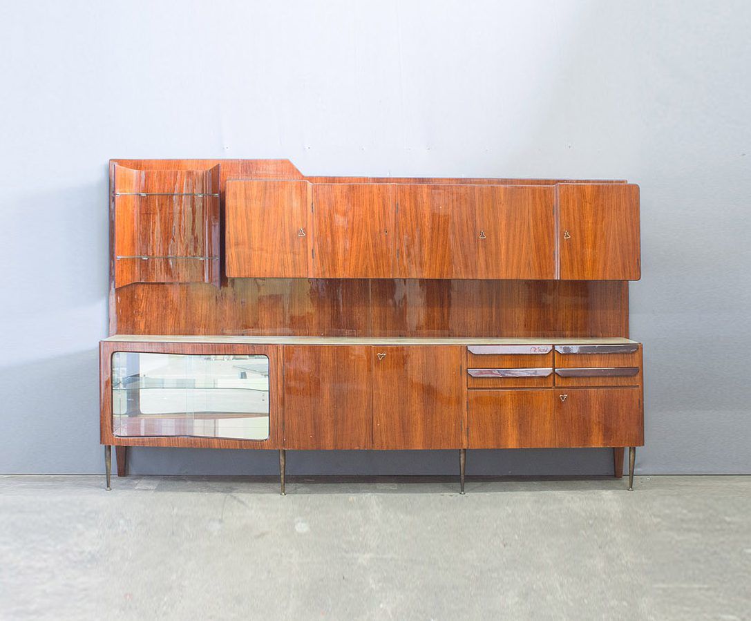 Foto Lacquered Modern Wooden Living Room Cabinet 1960 *N