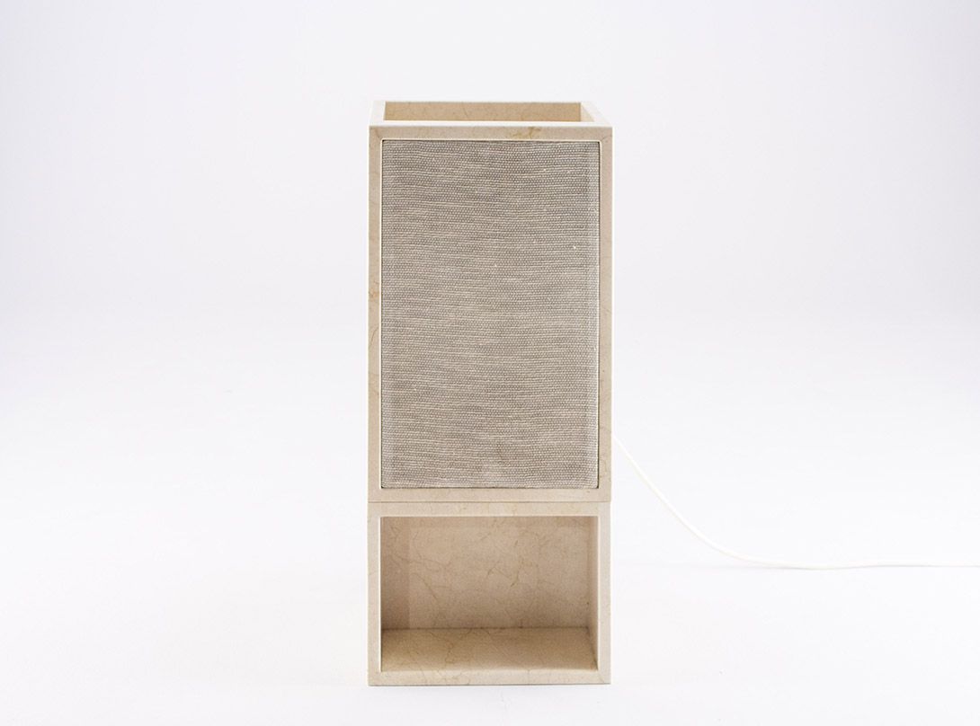 Foto White Marble Music Speakers Heavy 1965 h75x34x30