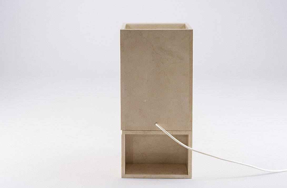 Foto White Marble Music Speakers Heavy 1965 h75x34x30