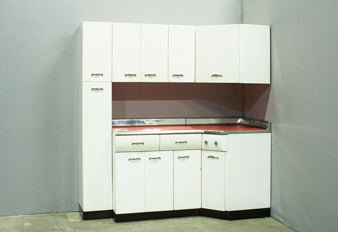 Foto Metal Kitchen with Red Worktop 1958