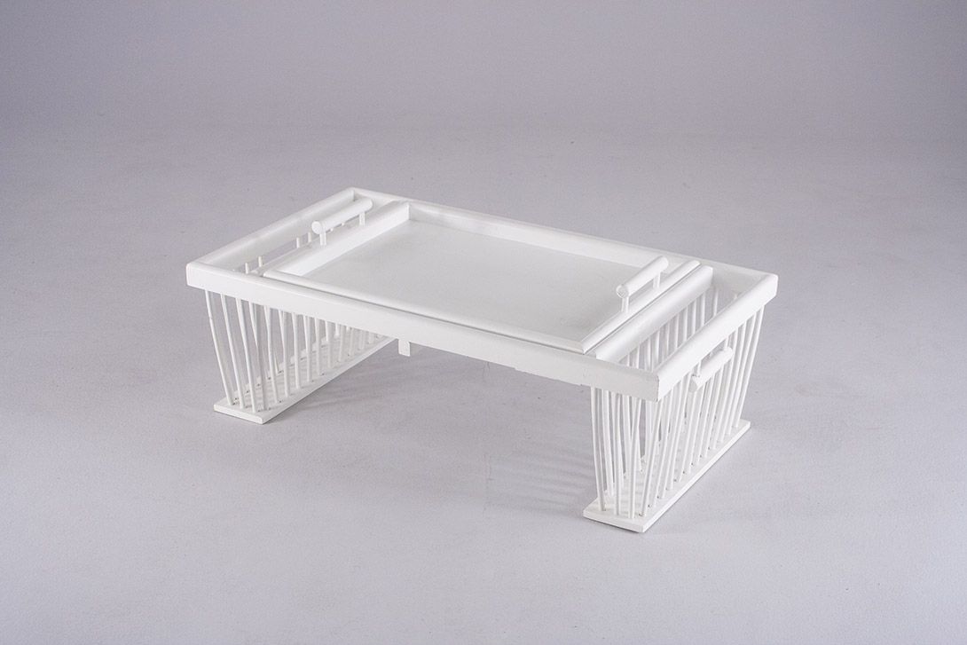 Foto White Tray Table with Detachable Tray 1935 ​h28x74x42