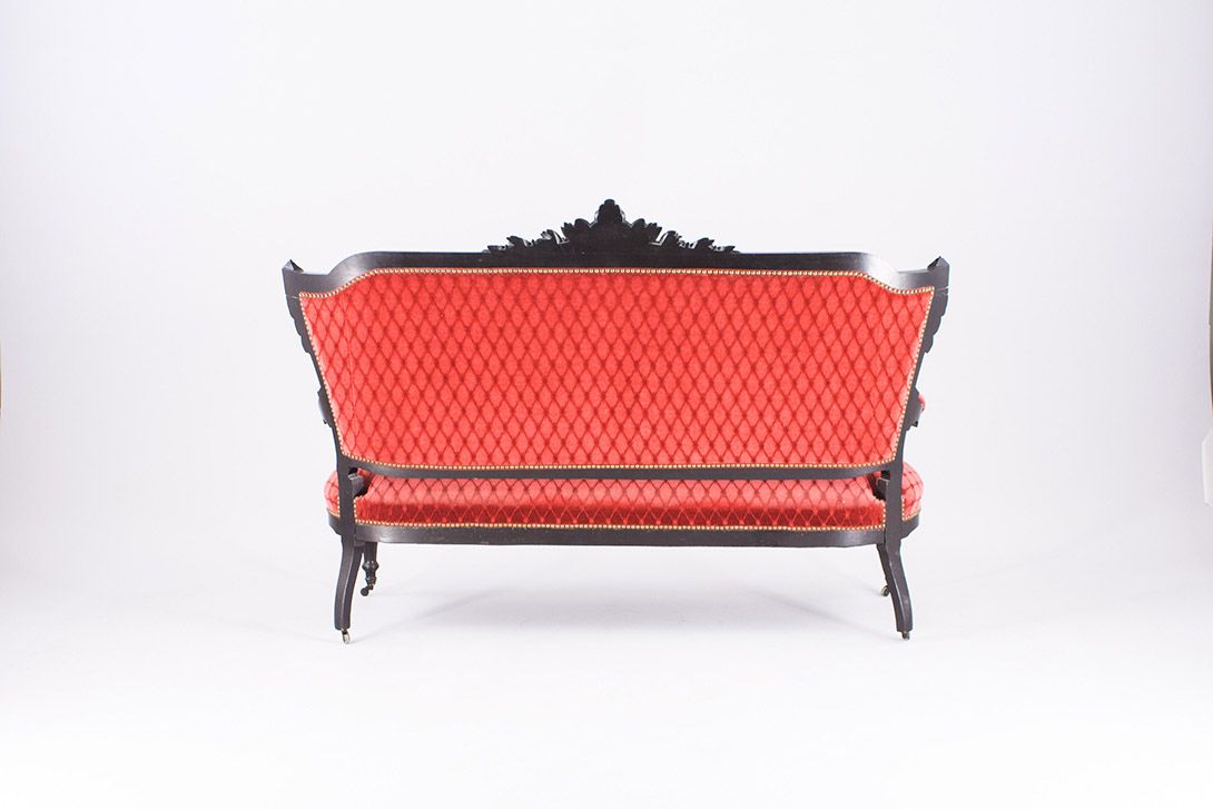 Foto Empire Sofa with Red Velvet Upholstery h115x170x65
