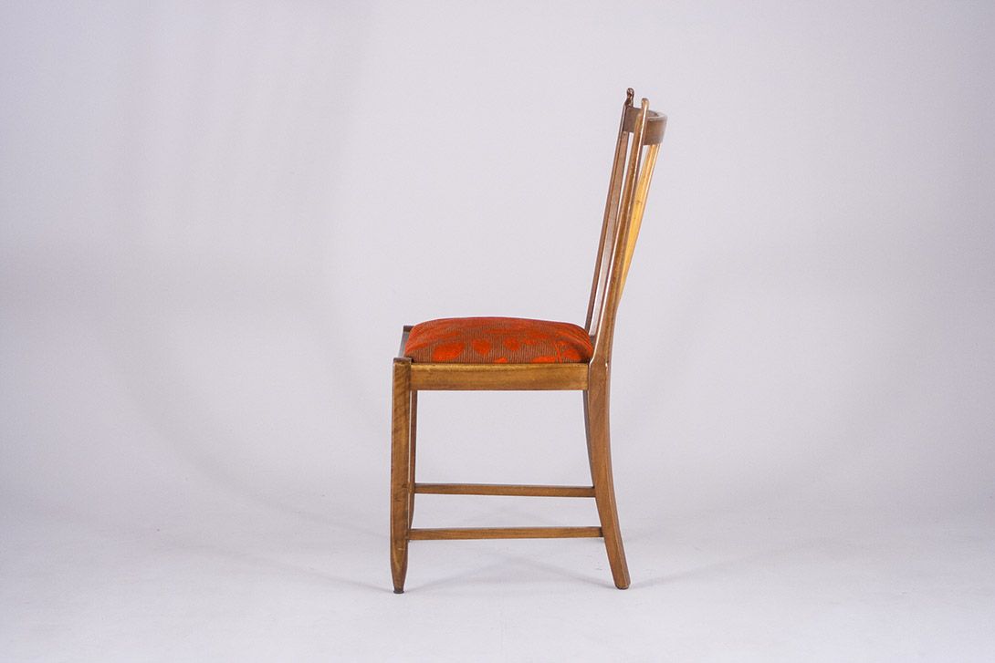Foto Tapiovaara Chair with Orange Upholstery Seat 1955