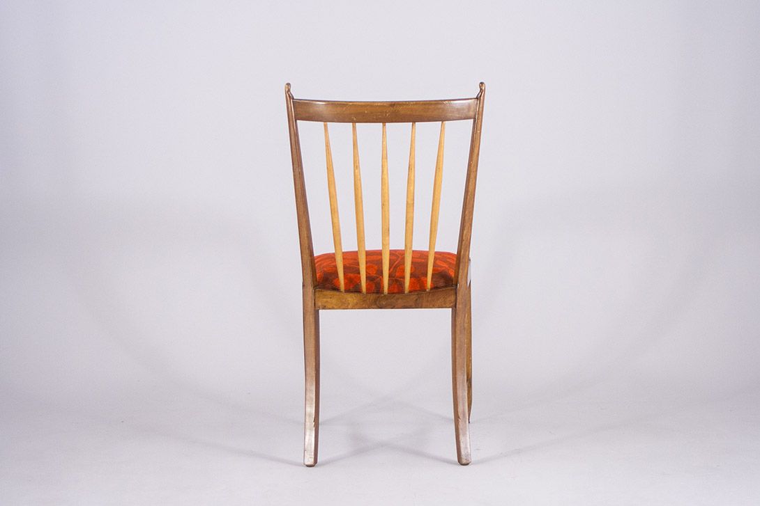 Foto Tapiovaara Chair with Orange Upholstery Seat 1955