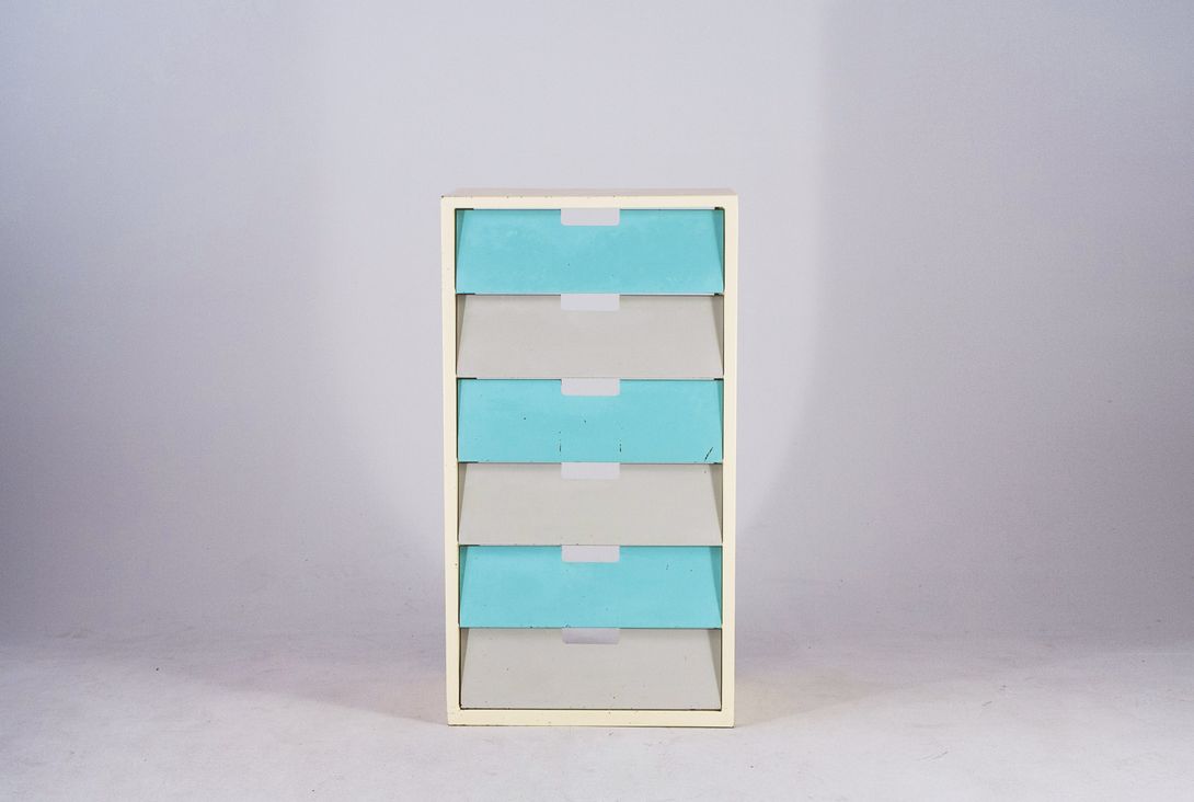 Foto High Colourblock Metal Shoe Cabinet 1966