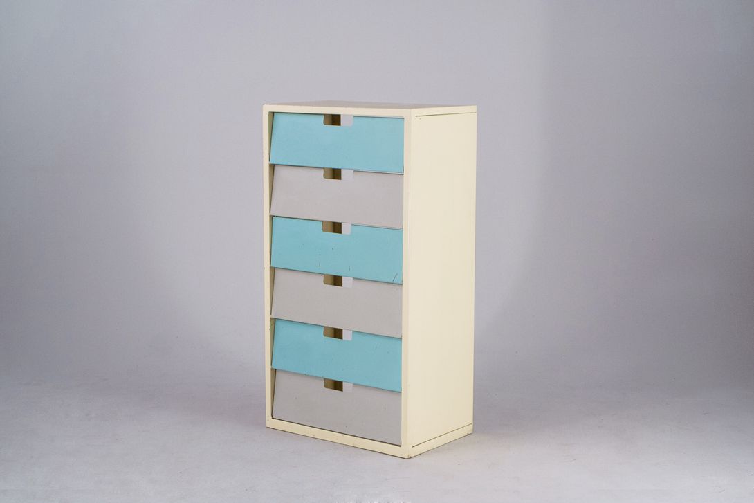 Foto High Colourblock Metal Shoe Cabinet 1966