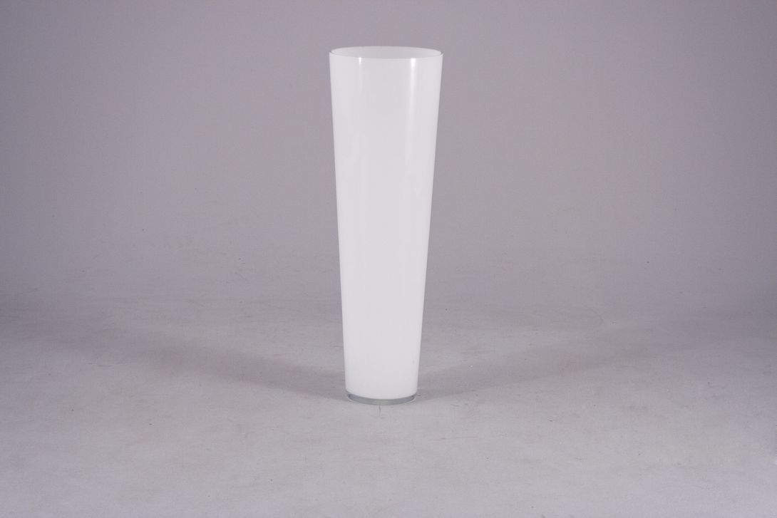 Foto White Glass Floor Vase1978 h70