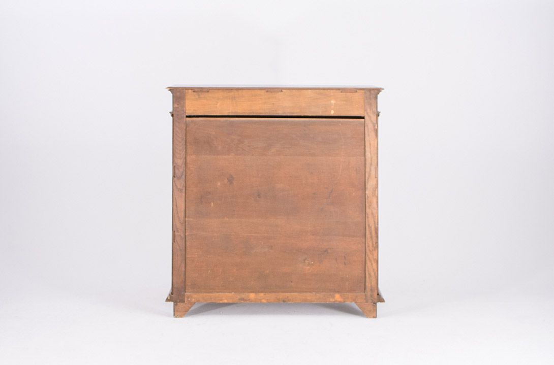 Foto Oak Wooden Double High Board with Carved Relief 1879 *N