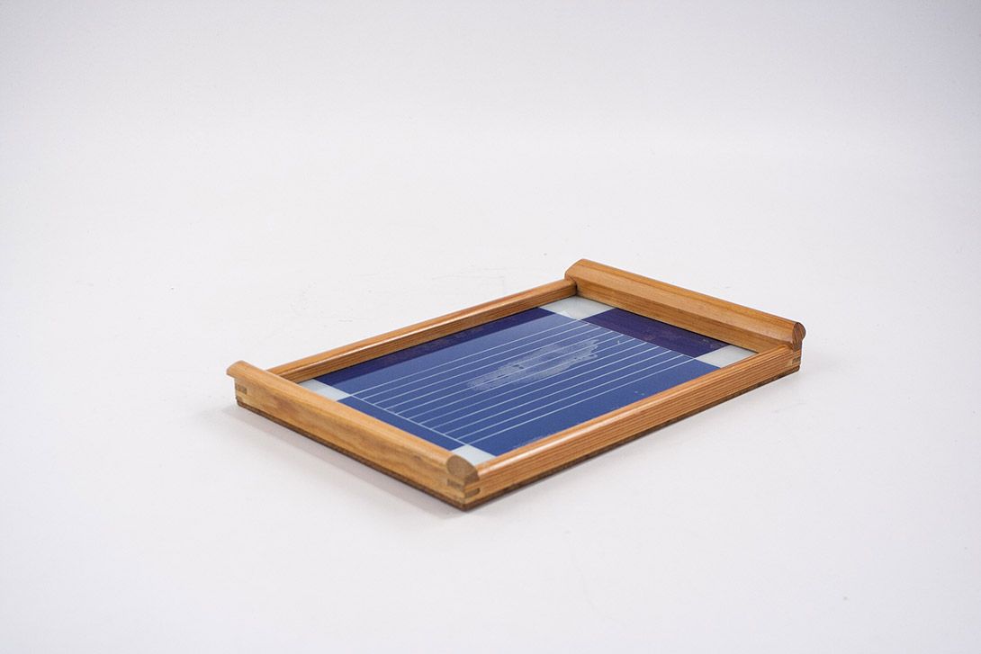 Foto Blue Patterned GDR Tray 1960