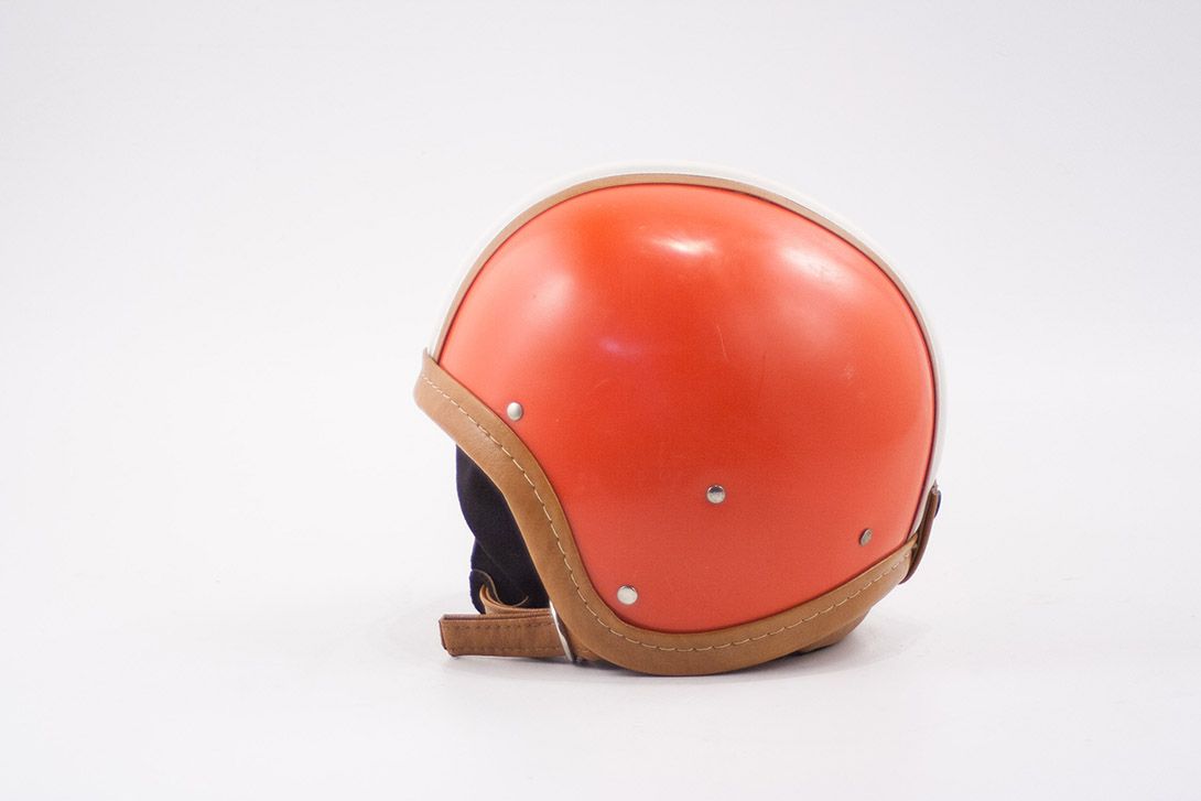 Foto Old Motorcycle Youth Helmet GDR 1965 h16x25x26