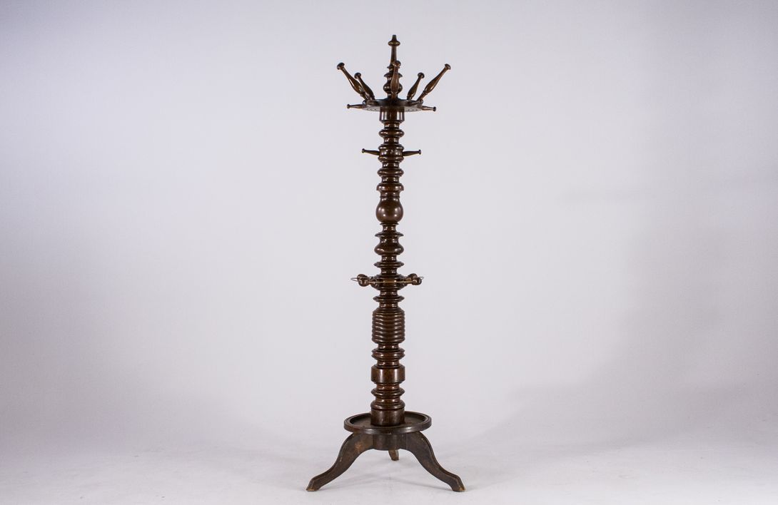 Foto Wilhelminian Wooden Coat Stand