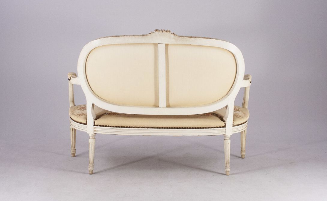 Foto Classicism Gobelin Sofa Rheinsberg 1890