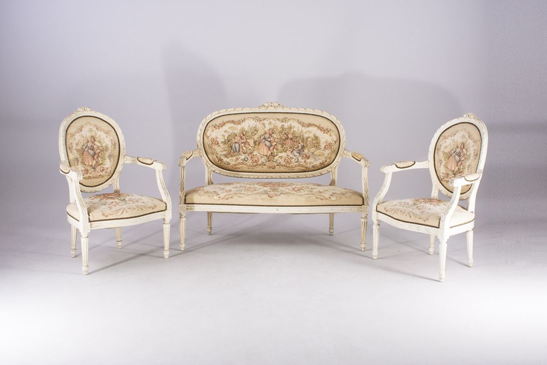 Foto Classicism Gobelin Armchair Rheinsberg
