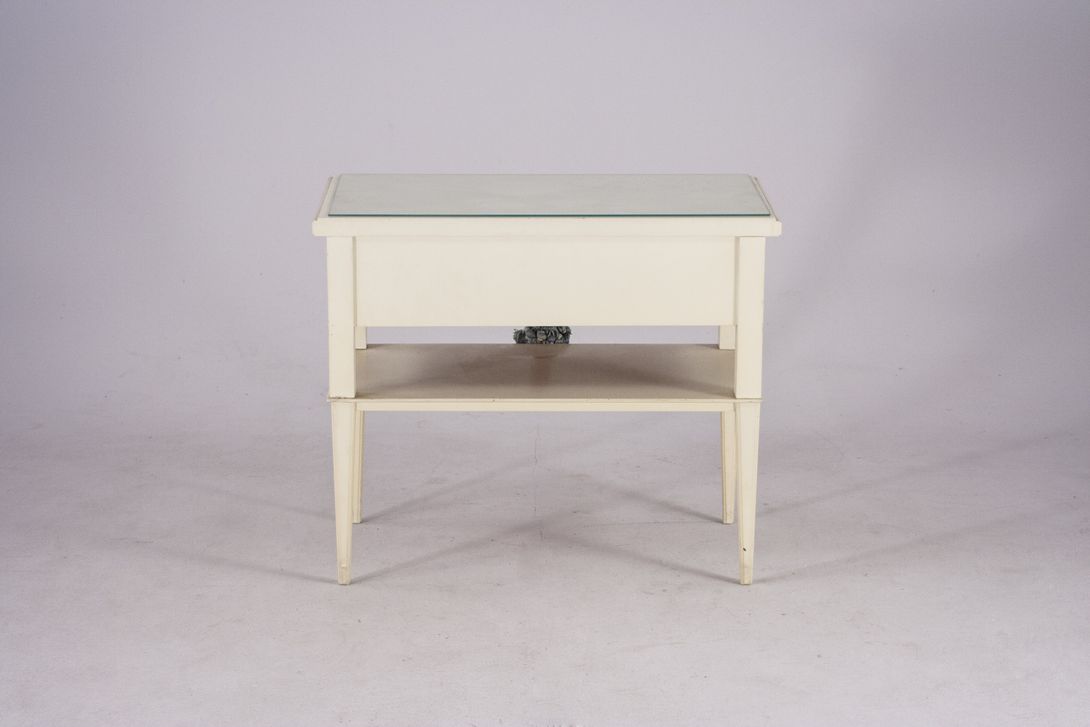 Foto White Bedside Table with Drawer 1962 h35x53