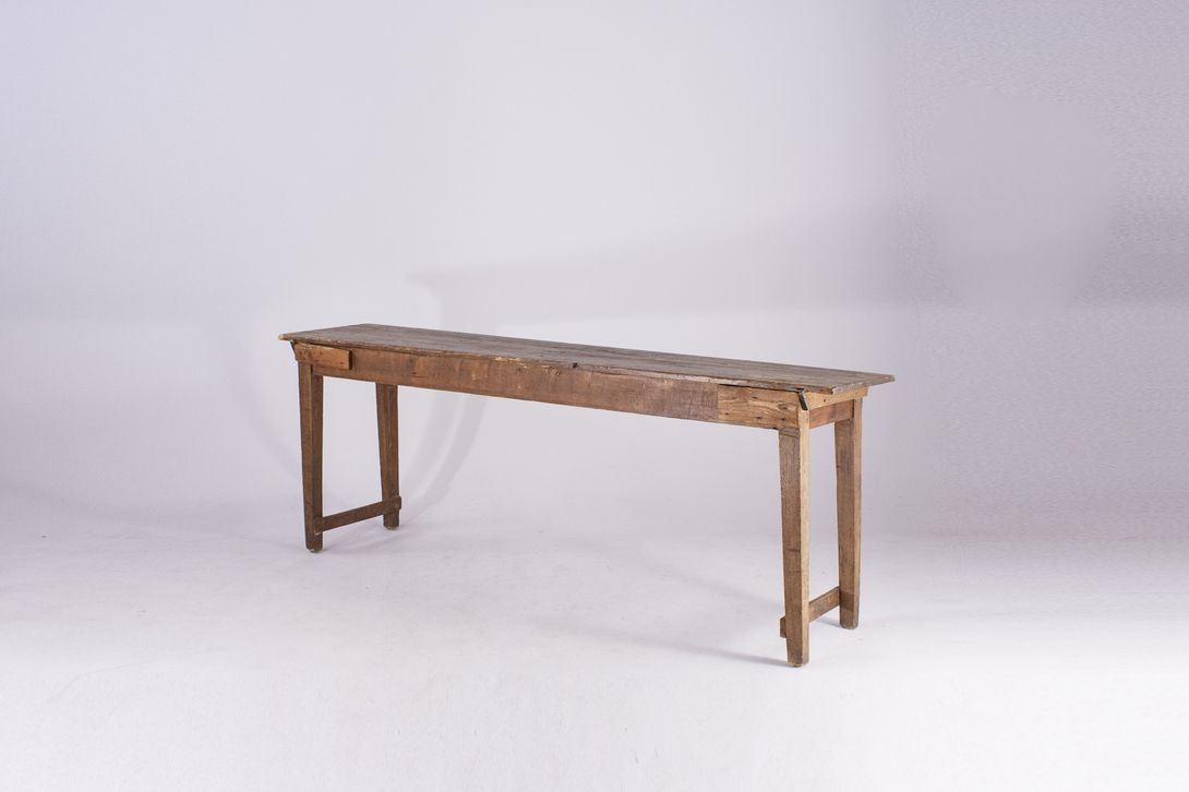Foto Rustic Wooden Beer Table 1890 h77x200x46