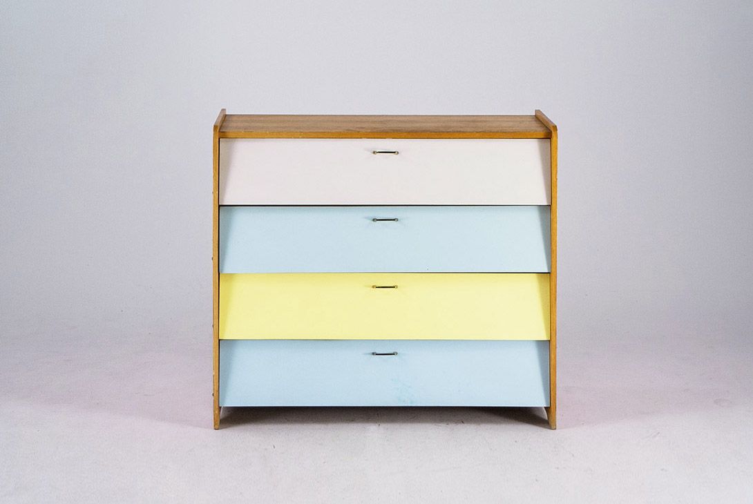 Foto Colorblock Shoe Cabinet France 1962