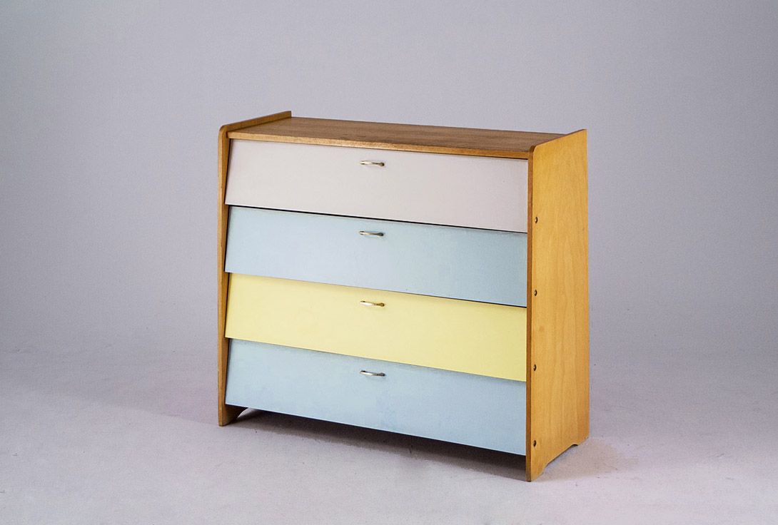 Foto Colorblock Shoe Cabinet France 1962