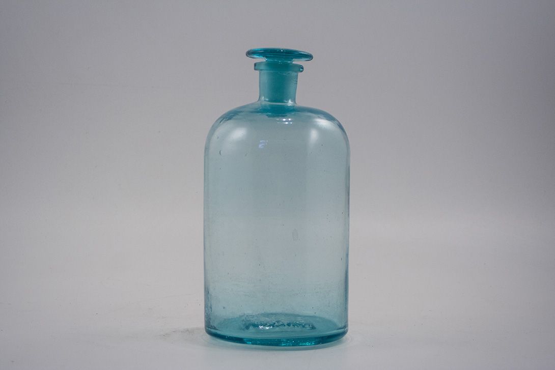 Foto Turquoise Glass Bottle French ​h30