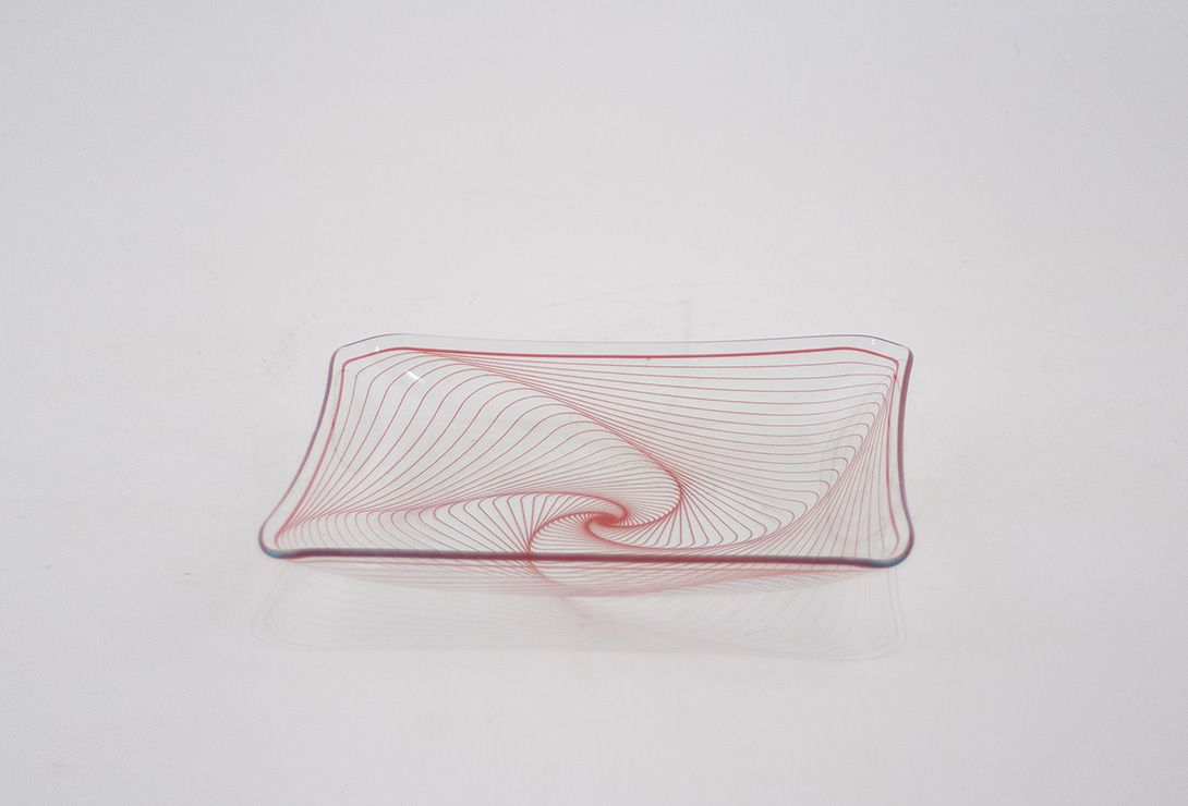 Foto Glass Plate with Spiral Pattern