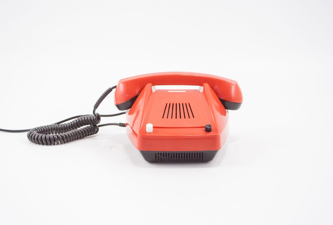 Foto Red Tesla Telephone Czech