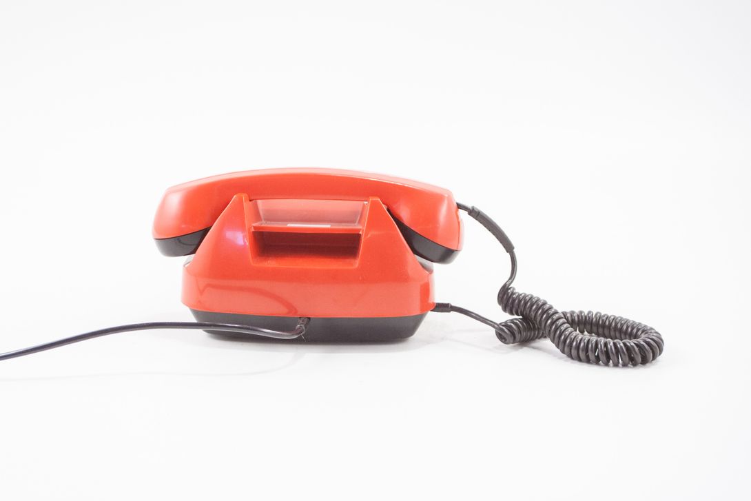 Foto Red Tesla Telephone Czech