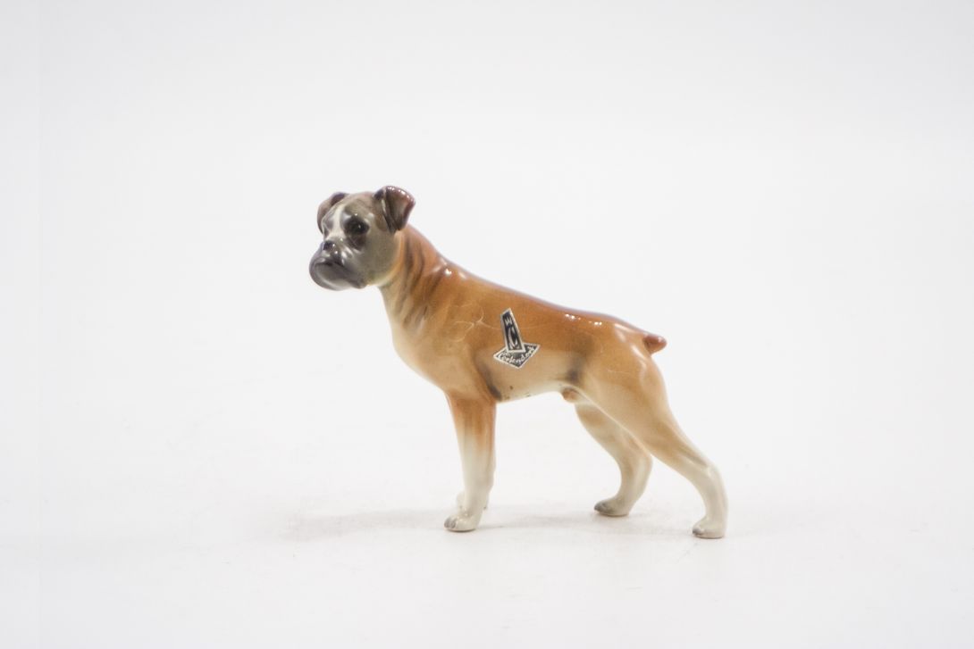 Foto Tiny Porcelain Bull Dog Sculpture h12x12x5